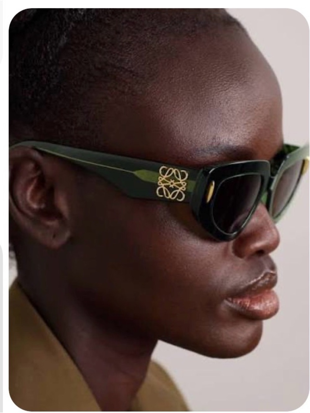 Loewe  New w/o tag  Brown tortoise Cat-Eye Sunglasses with Gold Anagram Detail